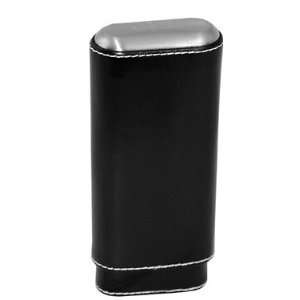 Visol Black Leather Crushproof Cigar Case   Interior Cedar Lining   3 