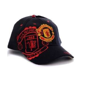  Manchester United FC   Black Adjustable Cap Hat Sports 