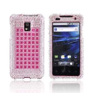  Pink & Silver on Pink Gems Bling Hard Plastic Case For T 