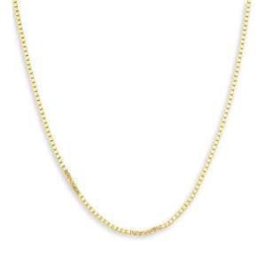  14k Solid Yellow Gold Box Link Chain Necklace 1.6mm 