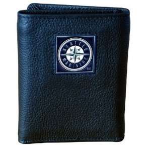   MLB Seattle Mariners Genuine Leather Tri fold Wallet Sports
