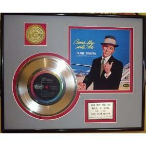  Frank Sinatra Come Fly With Me Framed 24kt Gold Record 
