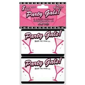  Party gals bachelorette name tags   pack of 8 Beauty