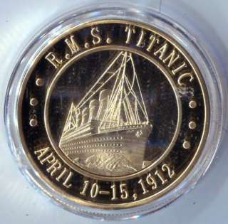 Titanic 1912   24K Gold Silver Commemorative Coin  