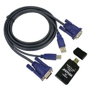  KVM Switch Cables 15 pin Standard VGA+USB Cables with USB 