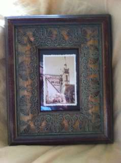 Green Tree Gallery Wooden Photo Frame 4 x 6 Antiqued Look  