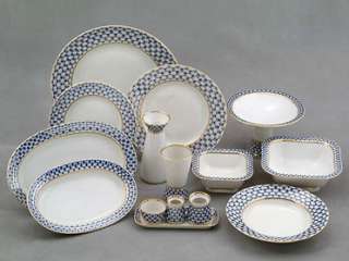 Lomonosov Porcelain Dinner Set Cobalt Net 33 pc  