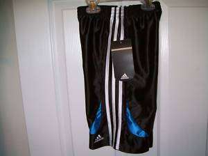 ADIDAS Black Blue Basketball Shorts Boys Size 5 NWT  