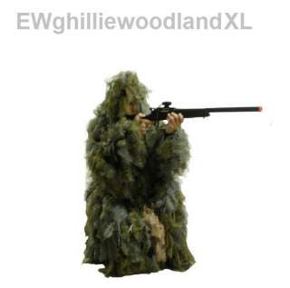 Woodlands Sniper Airsoft Camo/Camouflage Mens/Adult Ghillie Suit Fit 