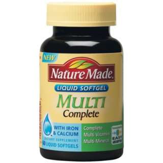 Nature Made Multi Complete Multivitamin Liquid Softgel 60 Ct.Opens in 