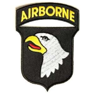  101st Airborne Patch, 3x4.25 inch, small embroidered iron 