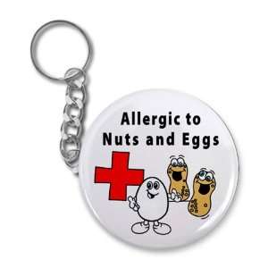  Allergies to NUTS and EGGS Medical Alert 2.25 inch Button 