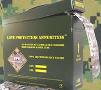 Caution Wear PPE Condom 100 Condoms in Ammunition Box  