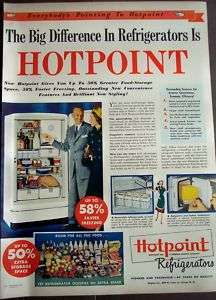 1948 Hotpoint Refrigerator kitchen appliance vintage ad  