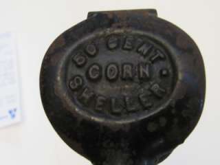 ANTIQUE CAST IRON HAND HELD 1882 CORN SHELLER WRENCH TOOL  