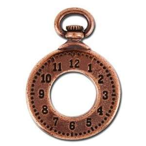  25mm Antique Copper Clock Charm by Tierracast Arts 