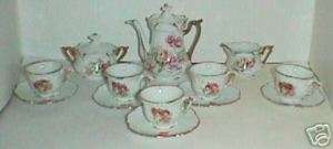 RS Prussia antique Childs porcelain tea set rare size  