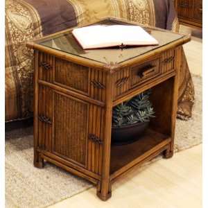  1 Drawer Nightstand by Hospitality Rattan   Antique Color 