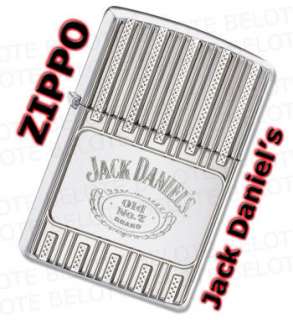 Zippo Jack Daniels ARMOR Windproof High Polish Chrome Lighter 28144 