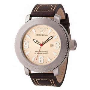  Armani Mens Leather Collection watch #AR5833 Electronics