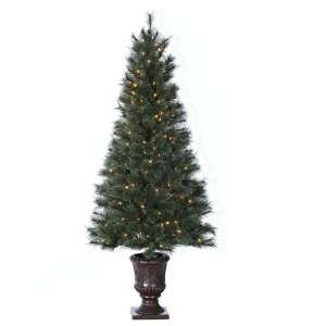    Lit Western Cashmere Potted Artificial Christmas Tree   Clear Lights