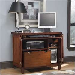   Styles Furniture Hanover Compact Wood Cabinet Cherry Computer Desk