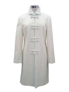    White cashmere blend coat with Chinese traditional flavor Clothing