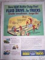 1950 DODGE Job Rated TRUCKS with Fluid Drive car ad  