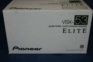 Brand New Pioneer Elite VSX 53 Home Theater Receiver NIB  