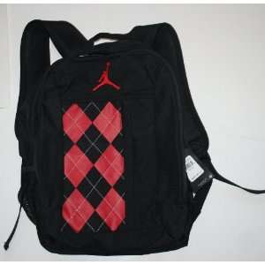  Nike Jordan Jumpman Argyle Backpack   Black/Red: Sports 