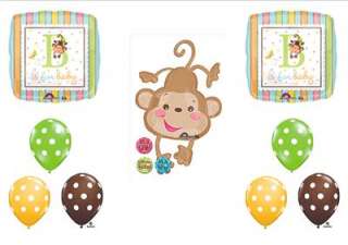 IS FOR BABY SHOWER BALLOON KIT Fisher Price Monkey Decorations 