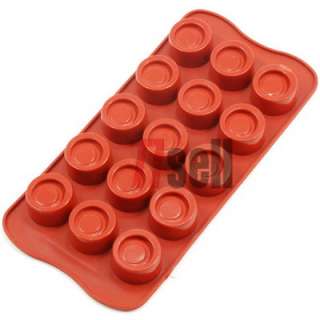 Silicone 15 Round Chocolate Mould Mold Ice Tray  