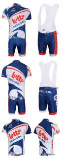 2012 New lotto Cycling Bike bicycle Clothes Jersey + Bib Shorts Size 
