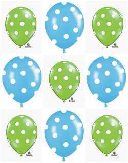   Dot Baby Light Blue Polkadots 11 Latex Party Balloons NEW  