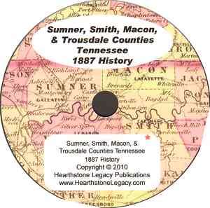   TENNESSEE * Genealogy History SUMNER COUNTY, TN 115 family biographies