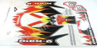 Mugen MBX6 Buggy *BODY WRAP RED/YELLOW* Custom Graphic Decal Mask 