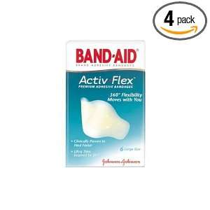   Bandages, Activ Flex Premium Adhesive Bandages, 6 Count Large Bandages