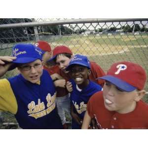  Portrait of a Group of Children in Baseball Uniforms 