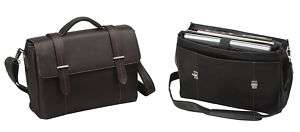 classic leather macbook laptop business messenger bag  