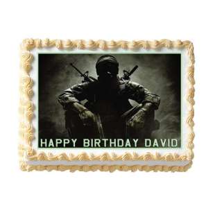 CALL OF DUTY BLACK OPS Edible Cake Image Party Xbox 360  