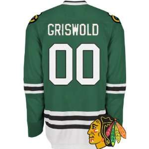 Chicago Blackhawks NHL Jerseys #00 Clark Griswold Hockey Green Jersey 