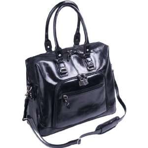   & Mayfield Irvington Bowler Vintage Leather Womens Laptop Bag Black
