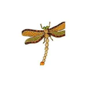  Auburn Swarovski Crystal Dragonfly Brooch 