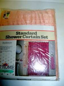STANDARD SHOWER CURTAIN 2 PIECE SET FABRIC CURTAIN WITH VINYL LINER 