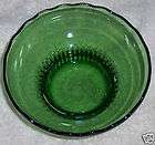 Vintage E O Brody Rippled Green Glass Vase Candy Dish Planter Snack 