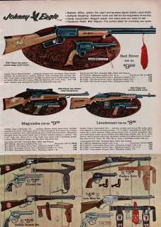 1965 Print Ad Johnny Eagle Cap Guns Red River Magumba Lieutenant 