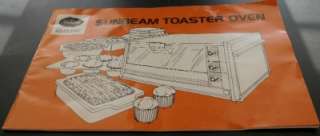   1975 Sunbeam Toaster Oven Manual & Recipes Booklet Cook Book  