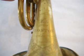 Vintage Boston Musical Instrument Brass Cornet Ne Plus Ultra Model 1 