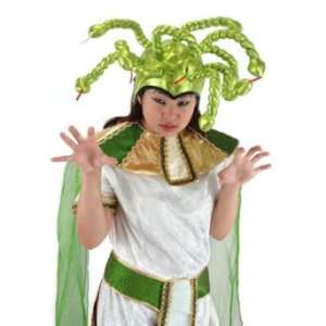 Adult Shiny Green Lame Medusa Costume Hat ELP021  