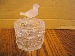 Hofbauer Lead Crystal Bird Collection Trinket Box  